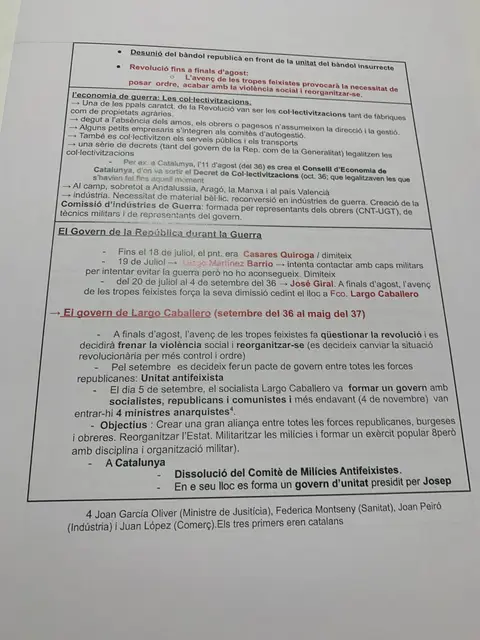 L'economia de guerra, les col·lectivitzacions i el govern de Largo Caballero