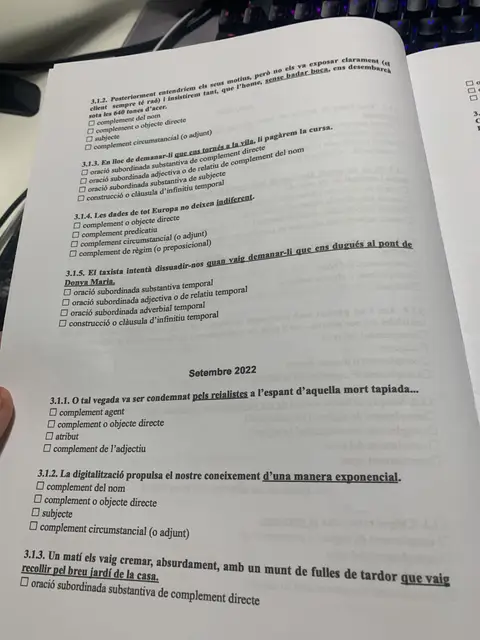 Dossier de subordinació: final de juny de 2022 i preguntes de setembre de 2022