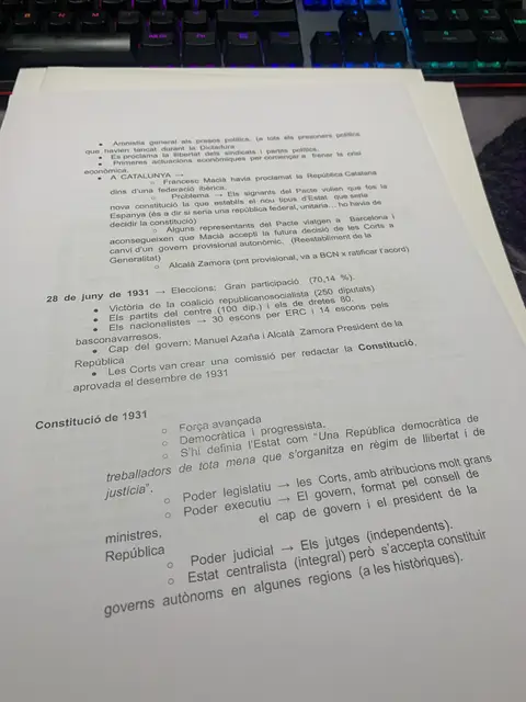 L'amnistia, les eleccions del 28 de juny de 1931 i les característiques de la Constitució de 1931