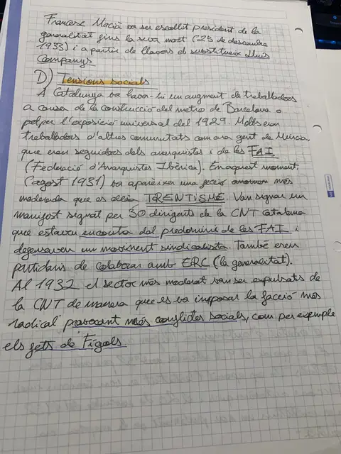Francesc Macià president fins a 1933, les tensions socials i el Trentisme dins la CNT