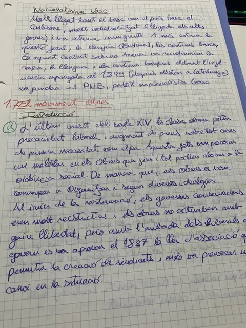 El nacionalisme basc i el PNB, i introducció al moviment obrer amb la Llei d'Associacions de 1887