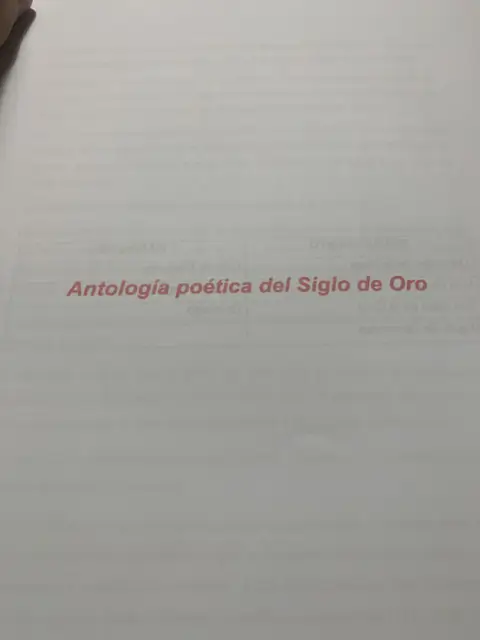 Portada del dossier «Antología poética del Siglo de Oro»