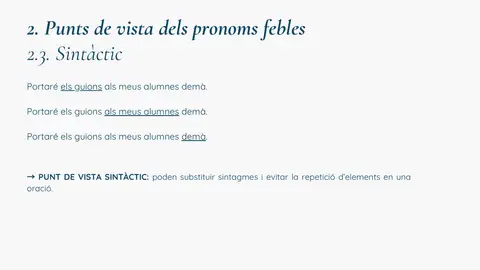 Punt de vista sintàctic (sense respondre)