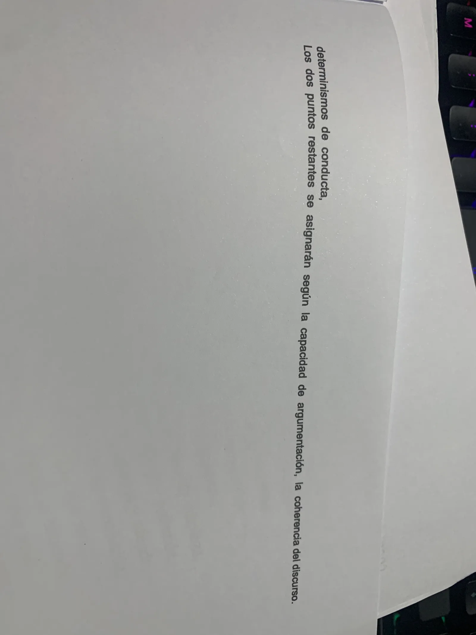 Final del dossier: solo el texto del margen sobre los determinismos de conducta