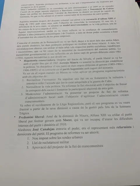 La coronació d'Alfons XIII, l'hegemonia conservadora de Maura i el predomini liberal de Canalejas