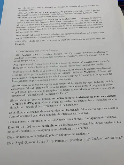 La Unió Catalanista, les Bases de Manresa de 1892 i la catalanització de les institucions