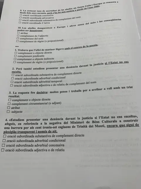 Dossier de subordinació: coordinades i subordinades sobre les abelles i l'ofici de mariner