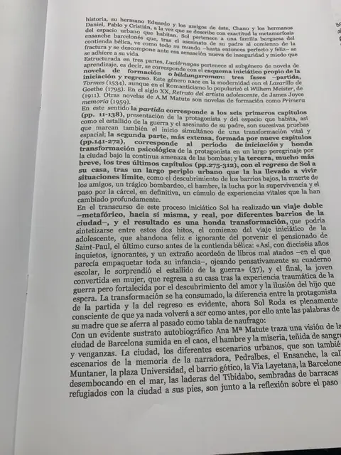 Estructura en tres partes y el viaje doble de Sol por los barrios de Barcelona