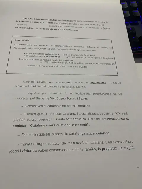 El vigatanisme, Torras i Bages i «La tradició catalana» com a base del catalanisme conservador