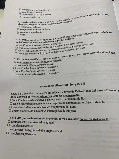 Dossier de subordinació: final de juny de 2021 i altra sèrie de la mateixa convocatòria