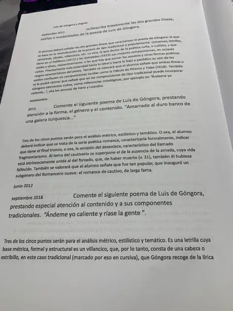 Las dos líneas de la poesía de Góngora y comentario de «Amarrado al duro banco»