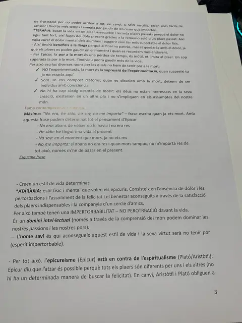 El tetrafàrmac, l'ataràxia i les raons per no témer la mort segons Epicur