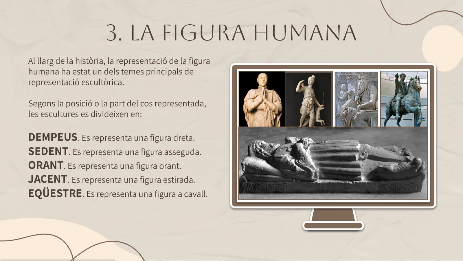 Posicions de la figura humana en escultura