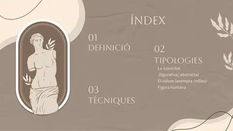 Índex dels continguts del tema