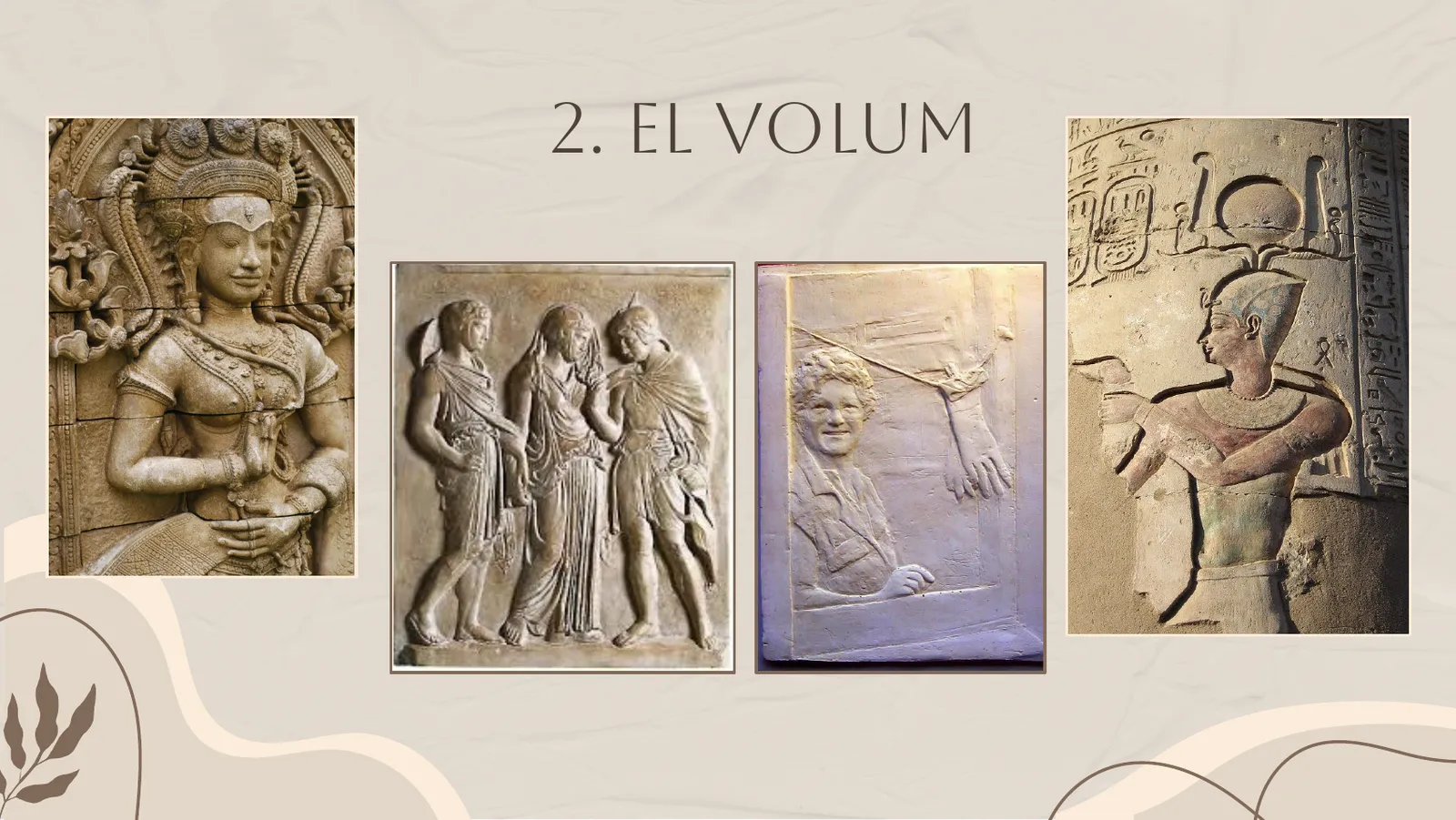 Exemples de relleus de diferents cultures