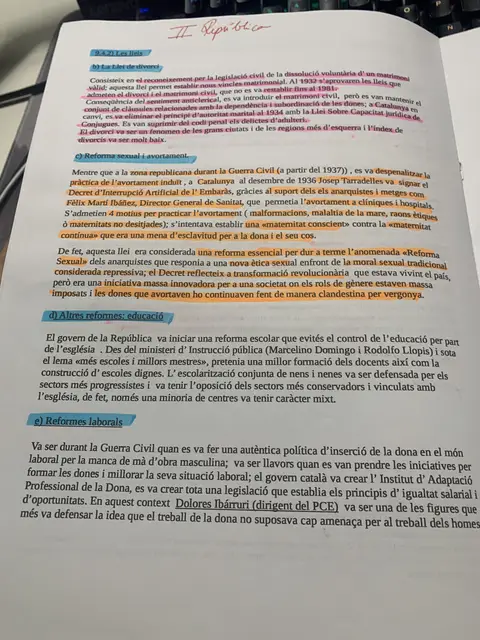 Reformes de la República: llei del divorci, avortament, educació i reformes laborals