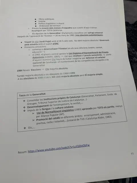 Els governs de CiU amb Jordi Pujol i la tasca de la Generalitat amb la Llei de Normalització Lingüística