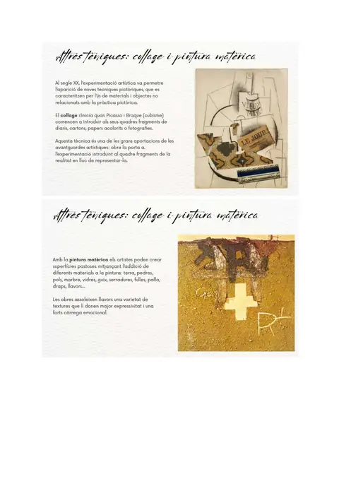 El collage i la pintura matèrica