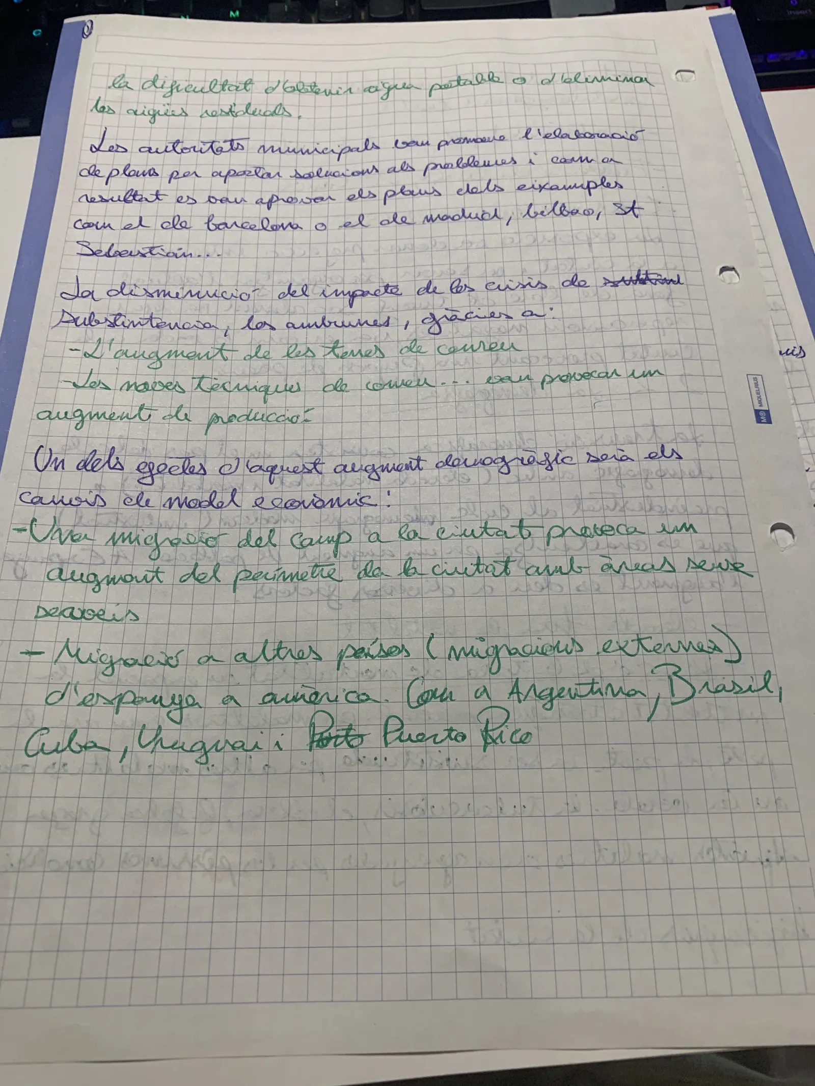 Millores higièniques, disminució de les crisis de subsistència i les migracions internes i externes