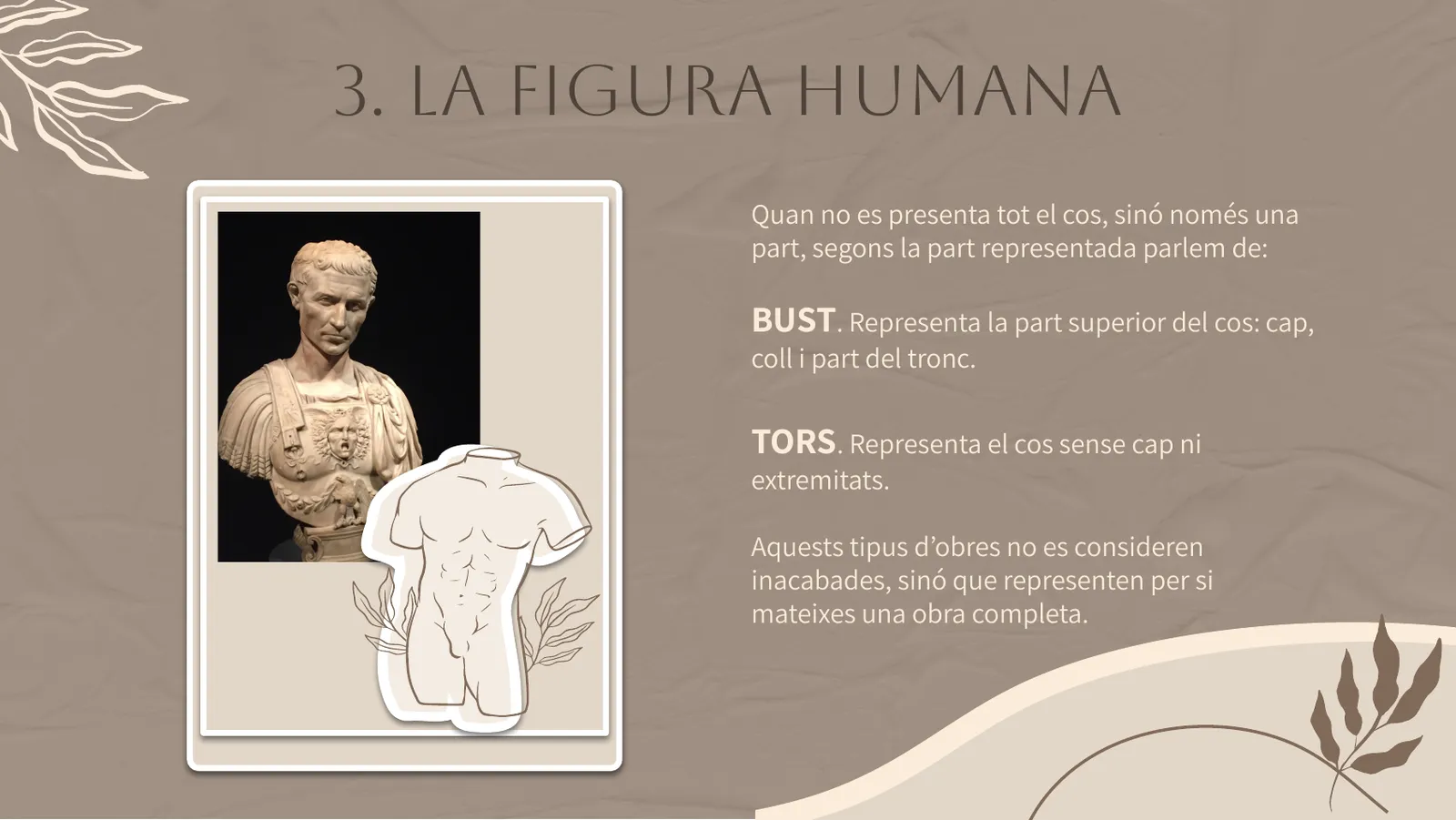 Bust i tors com a representacions parcials del cos