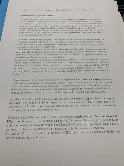 L'articulació de la política catalanista, la Lliga Regionalista i el Centre Nacionalista Republicà