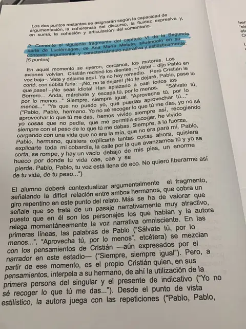 Pregunta 2: fragmento del capítulo VI y la relación entre Pablo y Cristián