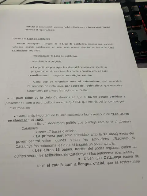 La Lliga de Catalunya, la Unió Catalanista i la redacció de les Bases de Manresa