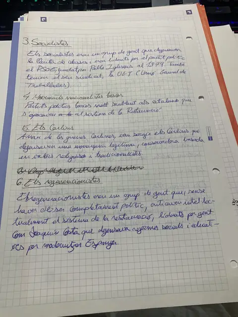 Socialistes, nacionalistes, carlins i regeneracionistes com a grups d'oposició