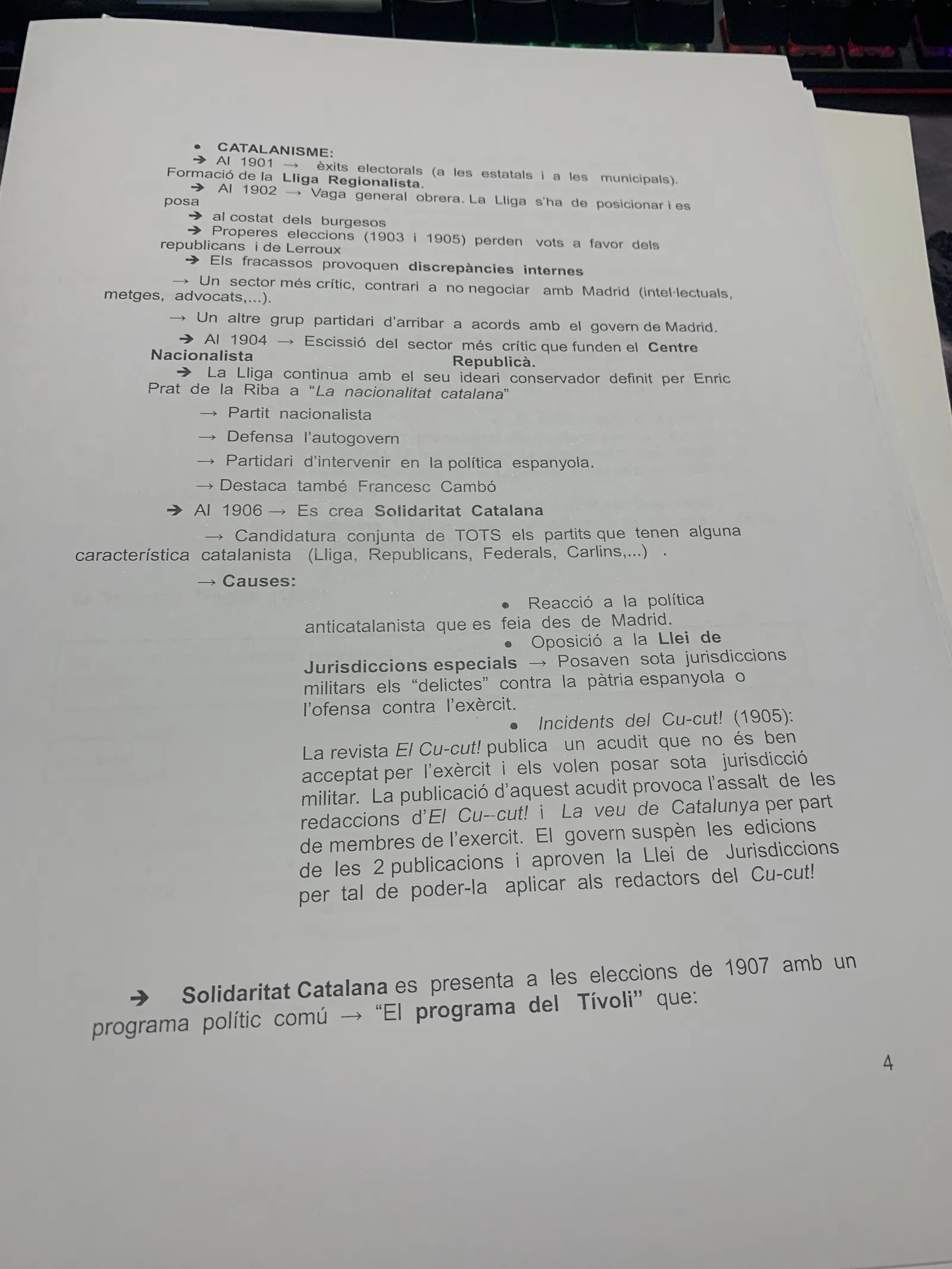 L'èxit de la Lliga, l'escissió del Centre Nacionalista Republicà i Solidaritat Catalana amb el Tívoli