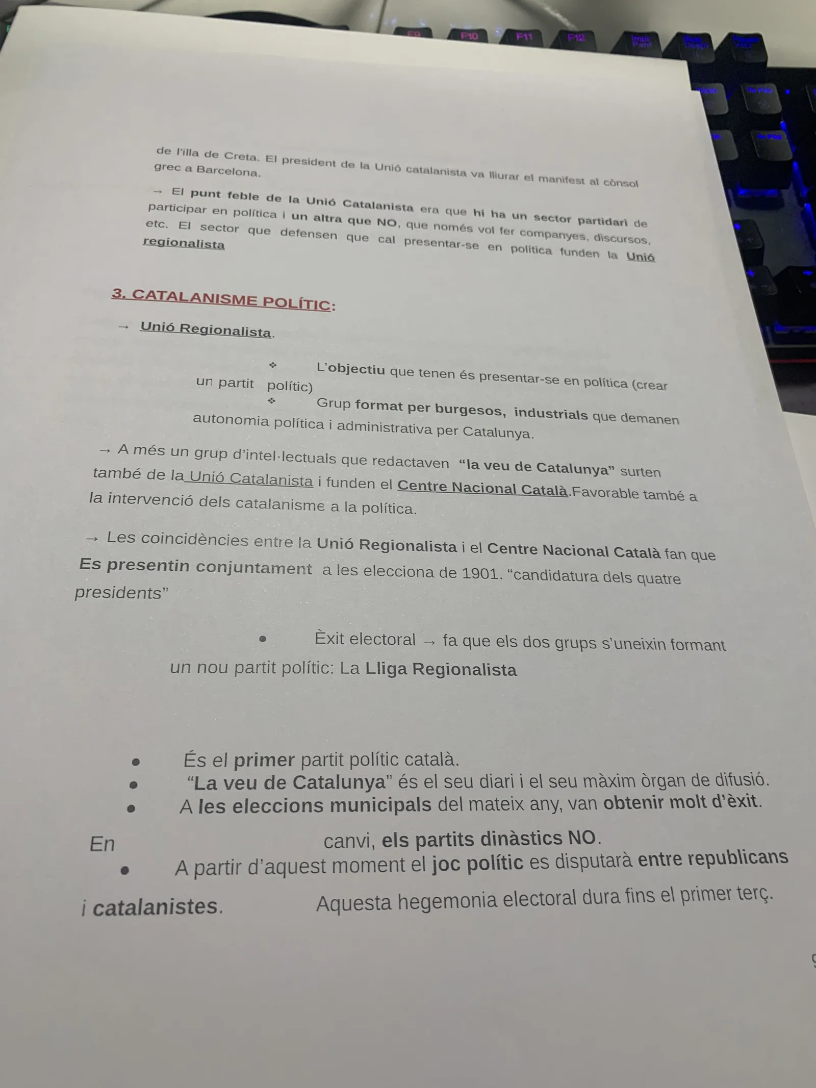 La Unió Regionalista, el Centre Nacional Català i la creació de la Lliga Regionalista