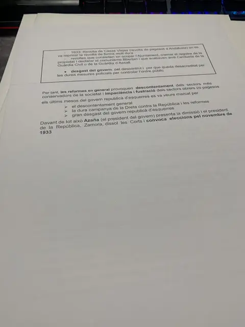 La revolta de Casas Viejas de 1933, el descontentament i la convocatòria d'eleccions