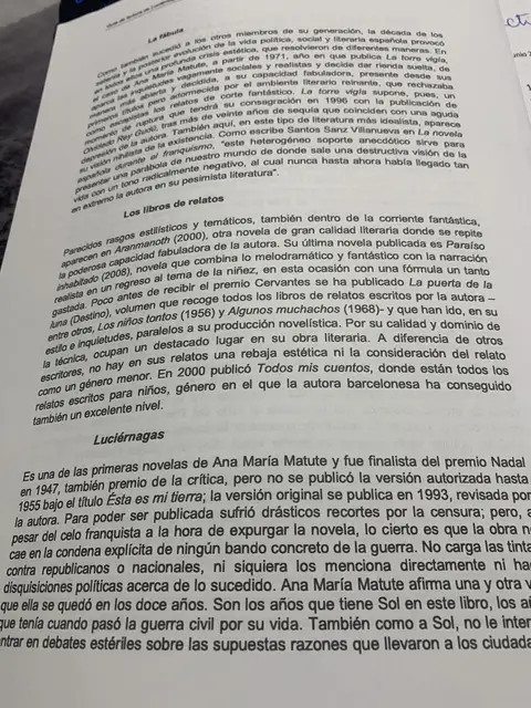 Los libros de relatos de Matute y la historia editorial de Luciérnagas y En esta tierra