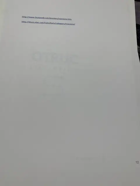 Pàgina final amb enllaços de consulta sobre la Transició