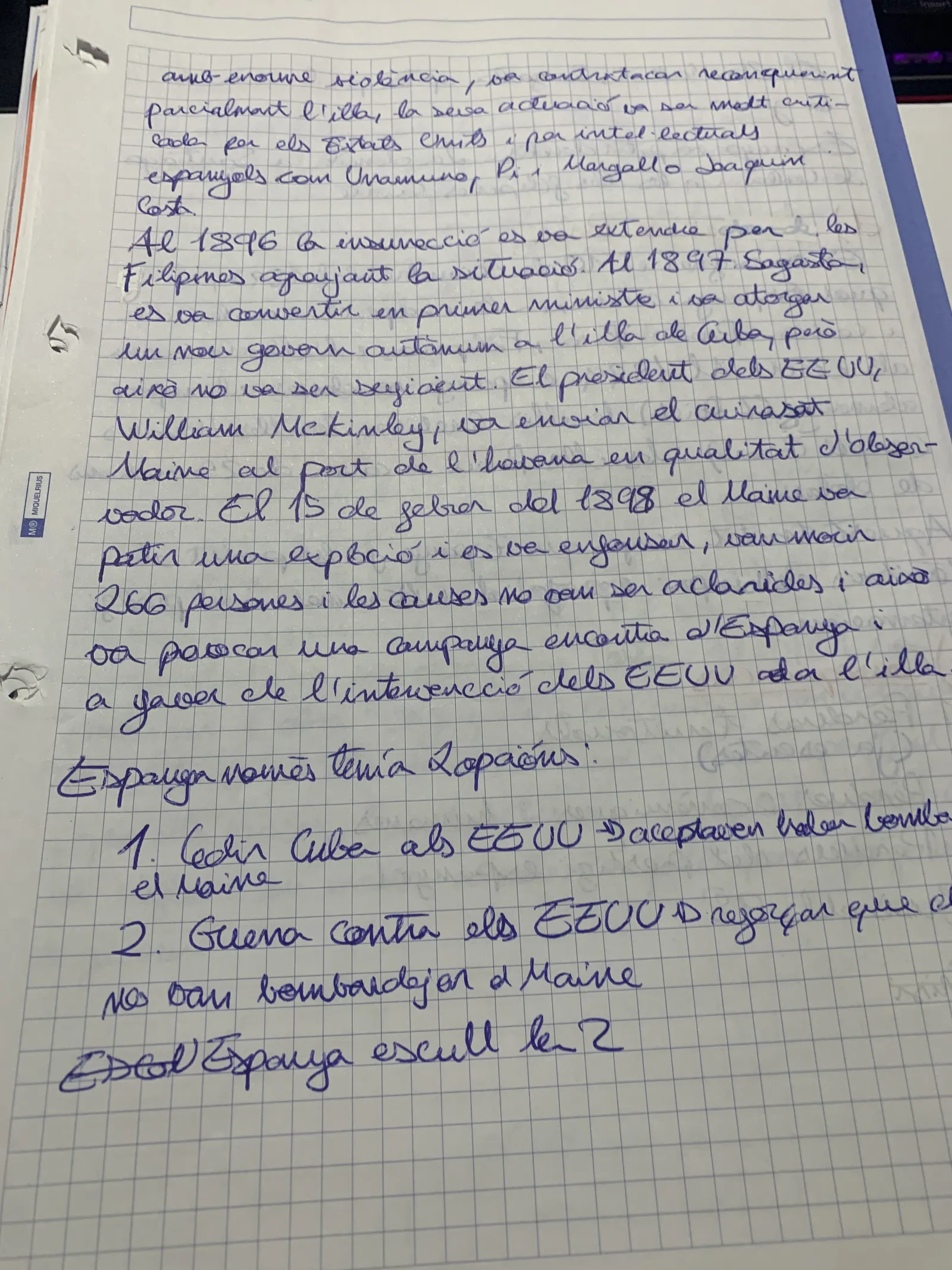 L'explosió del Maine el 1898 i les dues opcions d'Espanya davant els Estats Units