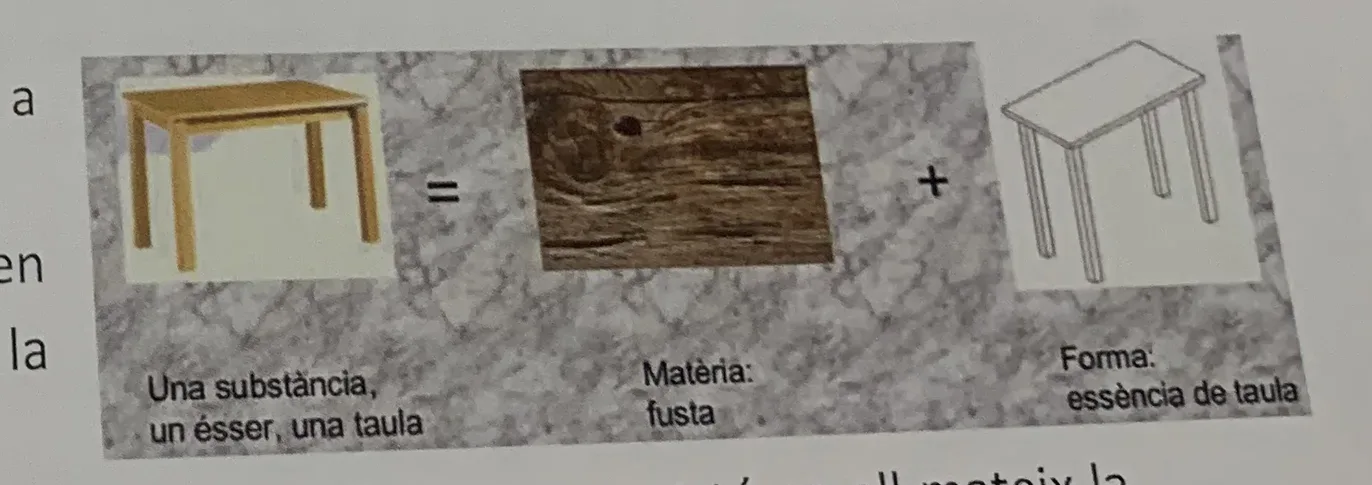 Fotografies d'una taula, una fusta i una taula dibuixada