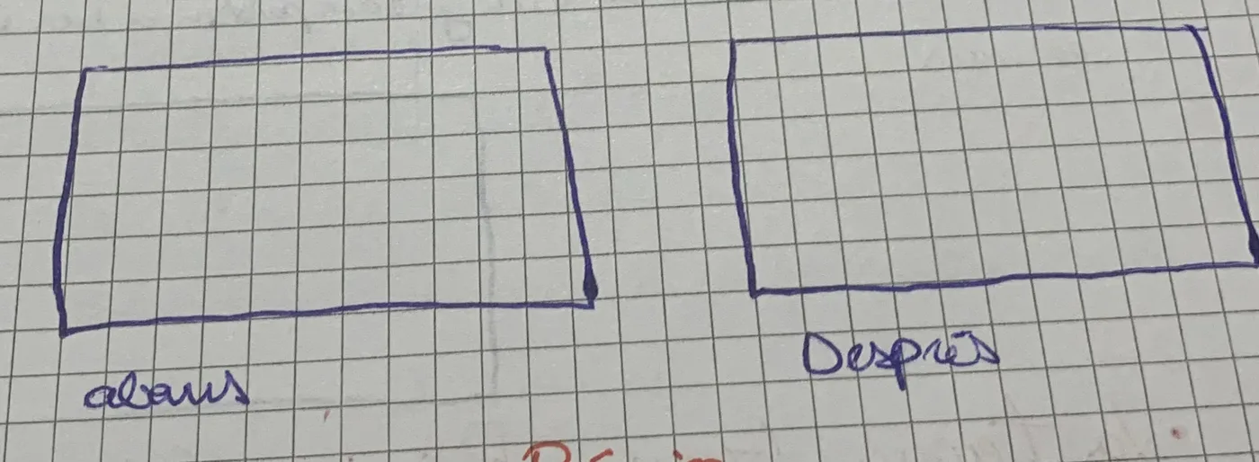 Dos requadres buits per als mapes d'abans i després