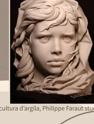 Bust d'argila d'un rostre femení