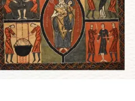 Retaule medieval amb panells religiosos